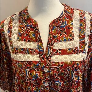 Mud Pie Red and Blue Floral Dress